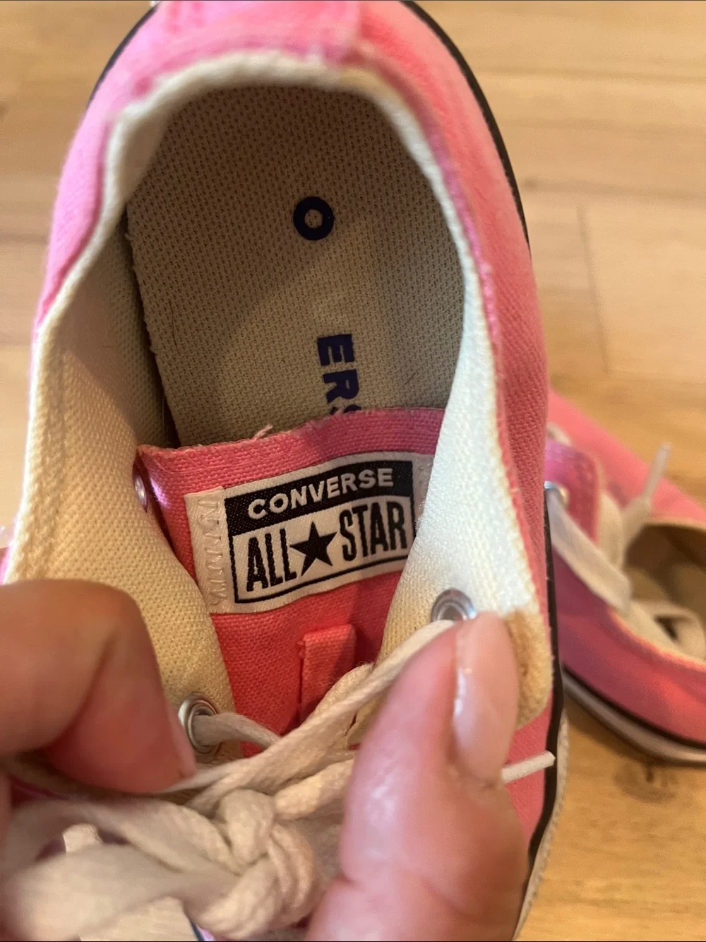 Converse Pink Low-Top Kids Canvas Sneakers with White Accents
